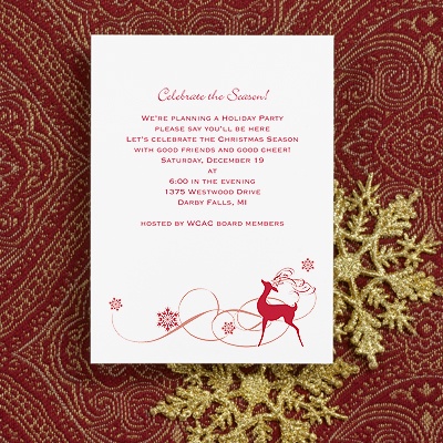 Dazzling Reindeer - Holiday Party Invitation