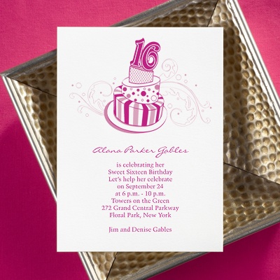 Whimsical Sweet 16 - Invitation