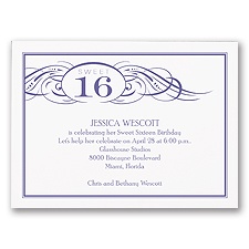 Stylish Sweet 16 - Invitation