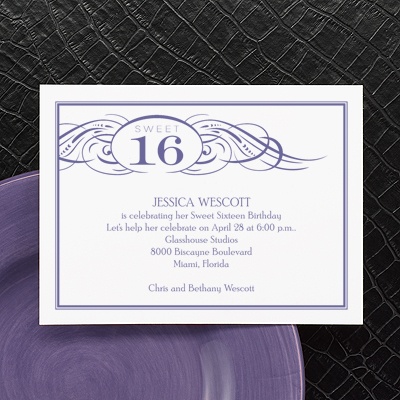 Stylish Sweet 16 - Invitation