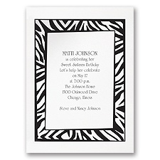 Wild Thing Sweet 16 - Invitation