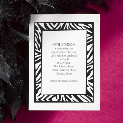Wild Thing Sweet 16 - Invitation