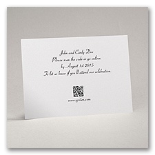Qvites™ - White Shimmer - Response Card