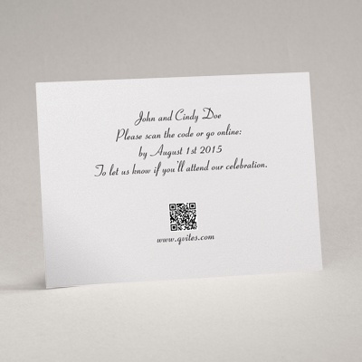 Qvites™ - White Shimmer - Response Card