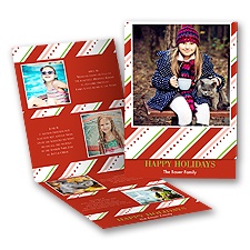 Festive Stripes - Storyline Photo Holiday Card