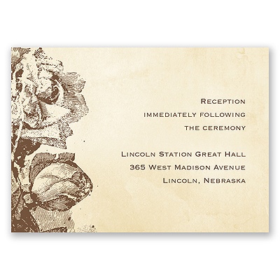 Etched Roses - Reception Card