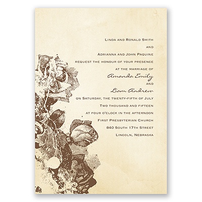 Etched Roses - Invitation