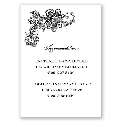 Lacy Whisper - Accommodations Card