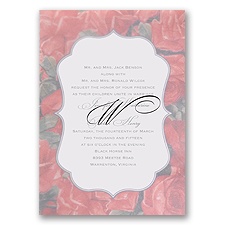 Sentimental Roses - Red - Invitation