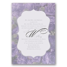 Sentimental Roses - Purple - Invitation