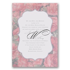 Sentimental Roses - Pink - Invitation