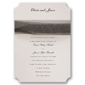 Ecru Modern Veil - Black Tulle - Invitation