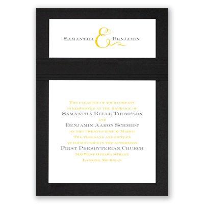 Two of Us - Black - Layered Invitation
