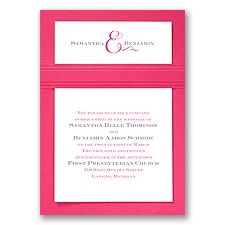 Two of Us - Fuchsia - Layered Invitation