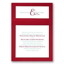 Two of Us - Merlot - Layered Invitation