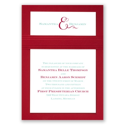 Two of Us - Merlot - Layered Invitation