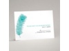 Peacock Plume - Teal - Response Card and Envelope