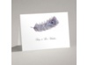 Peacock Plume - Purple - Thank You Card and Envelope