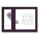 Peacock Plume - Purple - Layered Invitation
