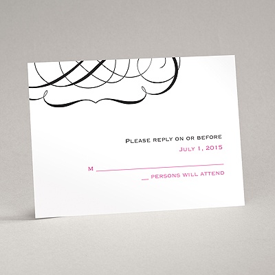 Elegant Monogram - Response Card and Envelope