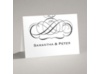Elegant Monogram - Thank You Card and Envelope