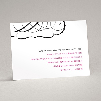 Elegant Monogram - Reception Card