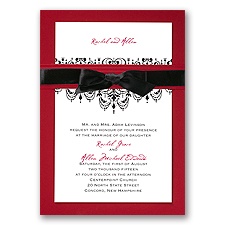 Chandelier Damask - Layered Invitation