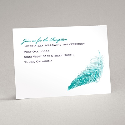 Delicate Feather - Reception Card
