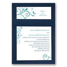 Swirling Love Birds - Layered Invitation