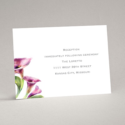 Colorful Calla Lily - Grapevine - Reception Card