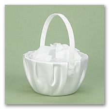 White Satin Basket