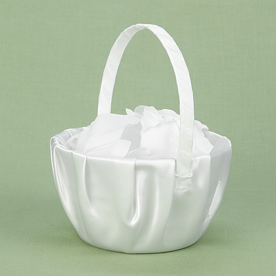 White Satin Basket