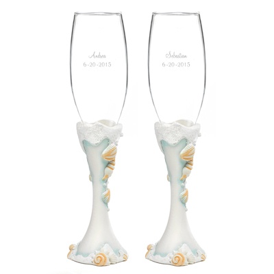 Ocean Toasting Flutes