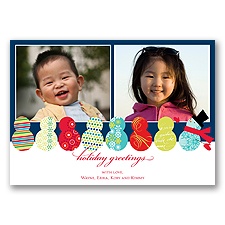 Snowman Family - Photo Holiday Card Classic