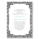 Vintage Filigree - Black - Invitation
