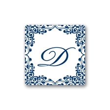 Vintage Filigree - Navy - Seal