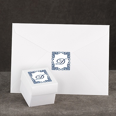 Vintage Filigree - Navy - Seal