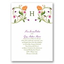 Fresh Floral Monogram - Invitation