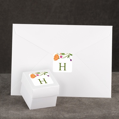 Fresh Floral Monogram - Envelope Seal