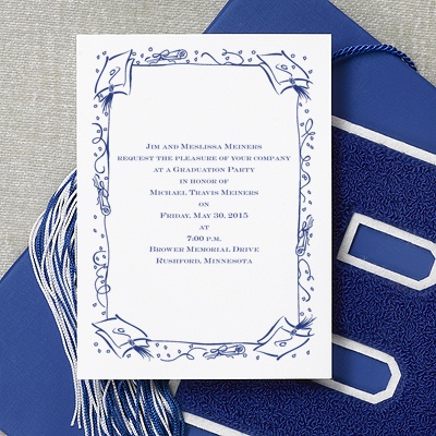 Cap and Diploma - Graduation Announcement