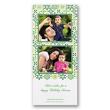 Mod Snowflakes - Photo Holiday Card