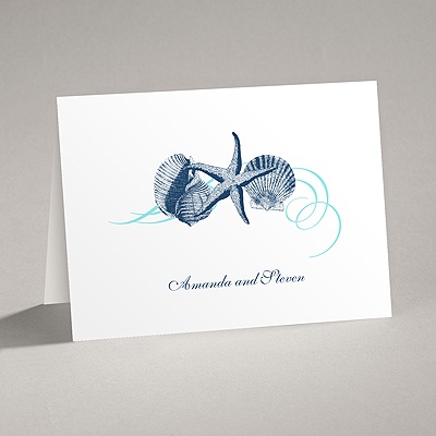 Beach Treasures - Thank You Card and Envelope