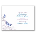 Delicate Butterfly - Blue Save the Date Card