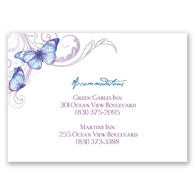Delicate Butterfly - Mosaic - Accommodations Card