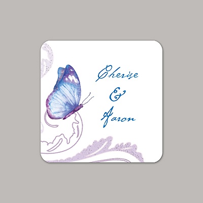 Delicate Butterfly - Blue Envelope Seal