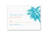 Tropical Palms - Turquoise Response Card and Envelope