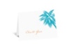 Tropical Palms - Turquoise Thank You Card and Envelope