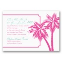 Tropical Palms - Fuchsia Invitation