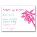 Tropical Palms - Fuchsia - Save the Date
