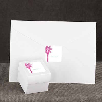 Tropical Palms - Fuchsia - Seal